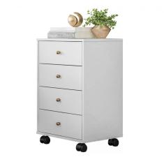 Mesa De Cabeceira 04 Gavetas Presence 9070 Branco Demobile B