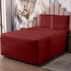 Jogo de Lençol Luva King Conjugada Veste Colchão e Box Malha 3 Peças -