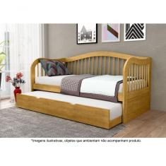 Bicama Solteiro Em Madeira Maciça Rubi Mel