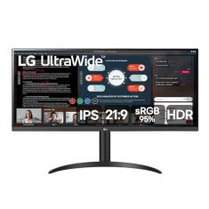 Monitor LG UltraWide 34WP550 IPS Full HD, 2560x1080, sRGB 99%, HDR10, FreeSync, Ajuste de Inclinação, Preto