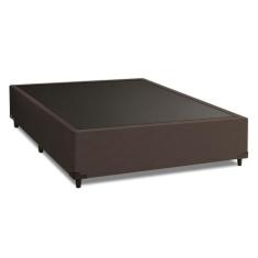 Cama Box Casal 1,38m com 38cm de Altura Suede Prince Marrom, Marrom