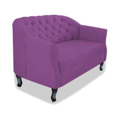 Namoradeira Julia A02 Suede - Doce Sonho Móveis Cor Roxo