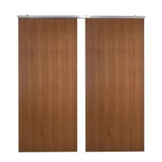 Porta Dupla De Correr P- Verniz Kit Alumínios 210x160