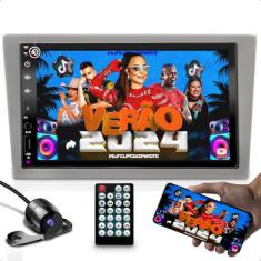 Kit central multimidia mp5 com função espelhamento + moldura de 7 pole