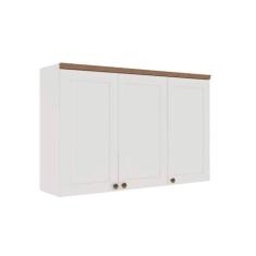 Armário Aéreo 120cm Para Cozinha Modulada Com 3 Portas MDF - GenialFle