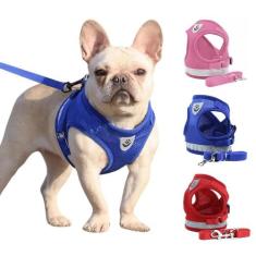 Coleira Peitoral Cães E Gatos Ajustável Guia Colete - Tatudeboa