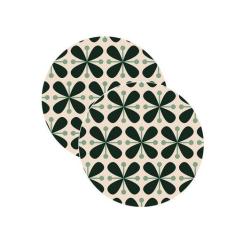 Sousplat Formas Verde - NSW, com base, 2 Peças