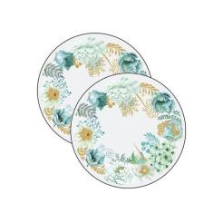 Sousplat Menta/Dourado - NSW, com base, 2 Peças