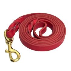 Coleira de couro para cães de 1,8 m x 1/5.1 cm, trelas trançadas resistentes com fecho giratório, coleira de treinamento de cães de couro genuíno para cães pequenos, médios e grandes