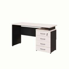 Escrivaninha Yaris 4 gv Carvalho Berlin e Preta 135 cm