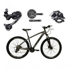 Bicicleta Aro 29 Ksw Xlt Shimano Deore E Altus 27v Freio Hidráulico Garfo Trava - Grafite Tam.17