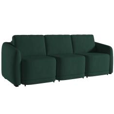Sofá Cama Casal Para Sala 276cm Polska K04 Veludo Verde - Mpozenato