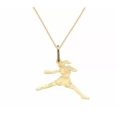 Colar Lutadora Muay Tay Luta Esporte Folheado Ouro 18k