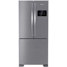 Geladeira Brastemp BRO85AK Frost Free Side Inverse 3 Portas A+++ 554 Litros Inox - 110v
