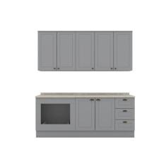 Cozinha Compacta 4 Peças com Balcão Para Forno de Embutir Emily - Espr