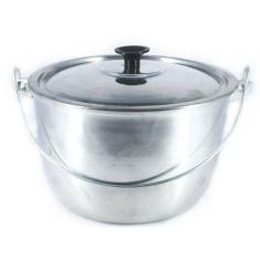 Caldeirão de Alumínio Polido Alça Galvanizada 20cm