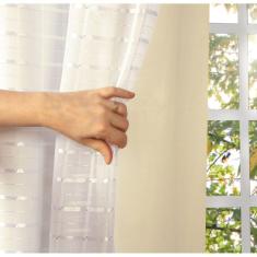 Cortina Blackout Pvc Com Tecido Voil Xadrez 2,80 M X 2,50 M