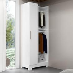 Guarda Roupa Canto Reto com Pés Paris Branco