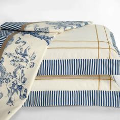 Jogo Lençol Divine Queen Percal 4 pçs Palha