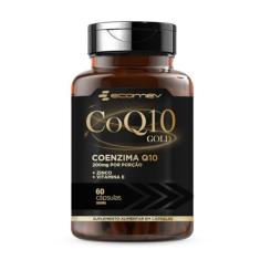 Coenzima Q10 Gold 200Mg De CoQ10 Pura + Vitamina E + Zinco 60 Cáps - Ecomev
