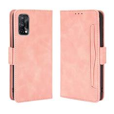 Capa com compartimento para cartão para Oppo Realme X7 Pro, capa flip carteira com suporte de couro para Oppo Realme X7 Pro, capa magnética retrô para celular, capa carteira com compartimentos para