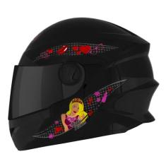 Capacete Fechado Mixs Start Infantil Selfie, PRETO, 54
