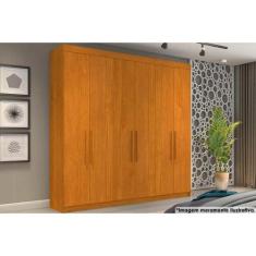 Guarda Roupa Casal 6 Portas e 4 Gavetas França Cinamomo - Conquista