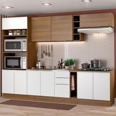Cozinha Completa Madesa Stella 290001 com Armário e Balcão, Rustic/Bra