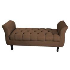 Divã Recamier Barcelona - 1,50 Suede - Marrom - Passoni Decor