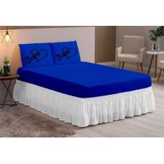 Jogo de lençol queen 3 peças fronha estampada JESUS - Amora enxovais, 