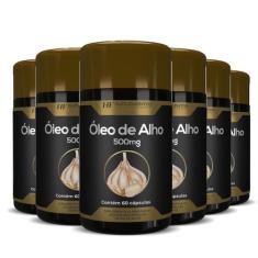 6x oleo de alho premium 500mg 60caps hf suplements - HF SUPLEMENTOS