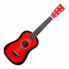 Mini Violão Palheta Crianças Infantil Corda Em Aço Acústico (vermelho)