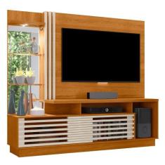 Estante Home Theater Frizz Plus para TV até 60 - Madetec, Cinamomo/Off