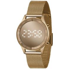 Relógio Lince Feminino Dourado Espelhado Ldr4648l Cxkx