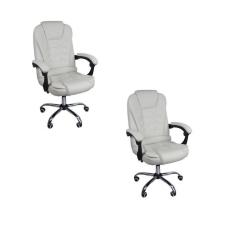 Kit 2 Cadeiras De Escritório Presidente Reclinável - Branco