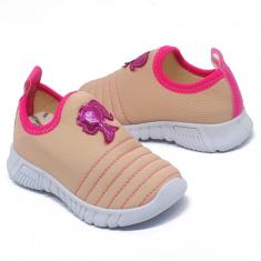 Tenis Feminino Casual Voltas As Aulas Infantil Juvenil Barbi Bi Bordado-Feminino