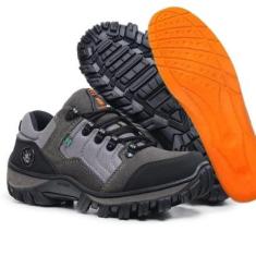 Tênis Masculino Adventure De Couro Dia a Dia Trekking Reforçado Palmilha Conforto-Masculino