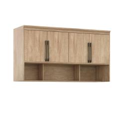 Módulo Aéreo para Cama Casal 4 Portas 3 Nichos Belmax Carvalho