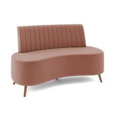 Sofá 2 Lugares Living 160cm Pé Palito Maraú Veludo K01 - D`Rossi