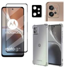 Película de câmera moto g32 + capinha + película 3d