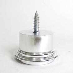 Pé Para Sofá 3,3cm Cromado Redondo Kit 8 unidades