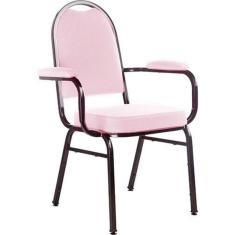 Cadeira Com Braços Para Auditórios Linha Hotel Rosa