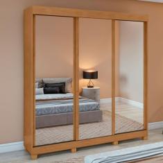 Guarda-Roupa Casal Saion Plus 3 Portas Com Espelho e P�s Moveis Lopas