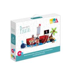 Brinquedo De Madeira Quebra-Cabeça 3D Piratas Babebi