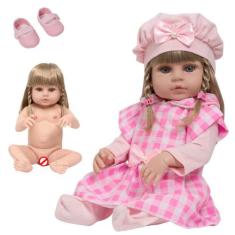 Boneca Barbie Estilo Reborn Menina Completa Pode Dar Banho - Cegonha R