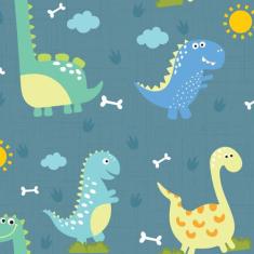 Papel de Parede Adesivo Dinossauro Baby Grande 57x270cm - Quartinhos
