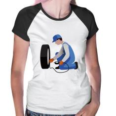 Baby Look Raglan Borracharia - Foca na Moda, Branco, Preto, G