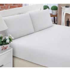 Jogo de Lençol De Cama Casal Queen 3 Peças Percal 400 Fios - Luckbaby0