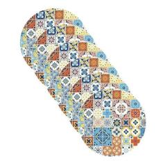 Sousplat estampa Azulejo Português Colorido impresso tecido Microfibra