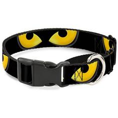 Buckle-Down Coleira para cães Martingale - coruja flip preto/malva/sálvia - 2,5 cm de largura - serve para pescoço de 38-66 cm - Grande